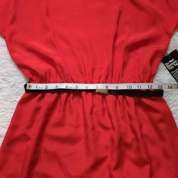 Express Red Mini Dress with belt NWT Size Medium - Picture 12 of 12